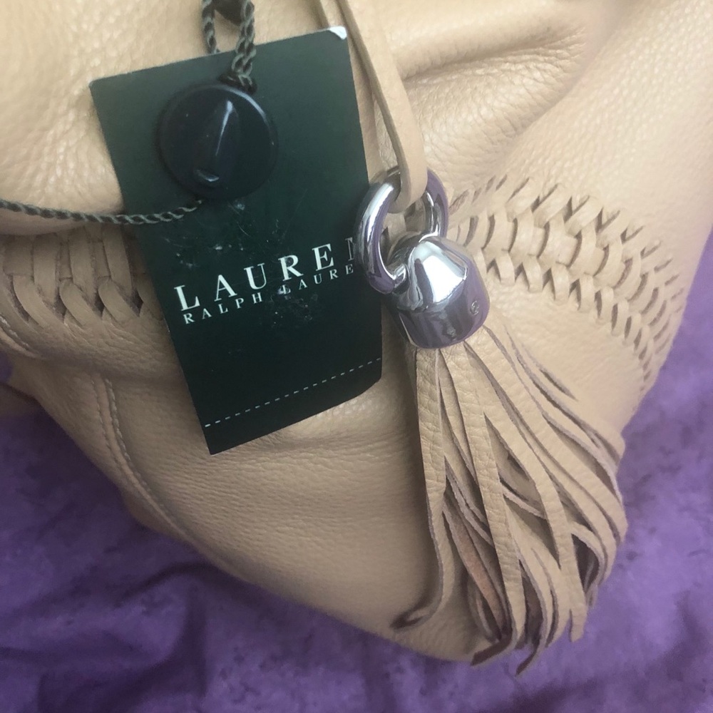 Lauren Ralph Lauren Indian Cove tan leather tote - Picture 11 of 14